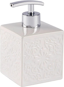 [RESIGILAT] Dozator sapun Cordoba Alb Ceramica 0.5 l 13x8.5x8.5 cm