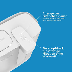 [RESIGILAT] Philips Carafa Filtru Apa, 3 L, Reduce Clor, Plumb, Minerale