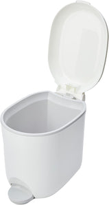 [RESIGILAT] Coș de gunoi baie Addis Deluxe, 3,5 L, alb/gri, cu pedală