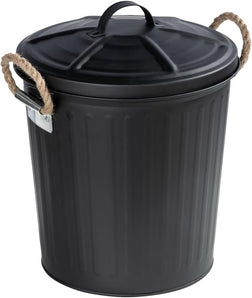 [RESIGILAT] Cos cosmetice WENKO 6 litri negru mat 24 x 28,5 x 23 cm