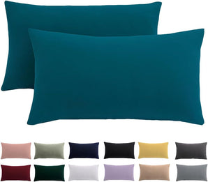 [RESIGILAT] Fata de perna 40 x 60 cm, Set 2 buc, Microfibra, Petrol