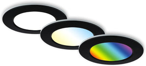 [RESIGILAT] Set 3 spoturi LED baie cu telecomanda, RGB si alb ajustabil