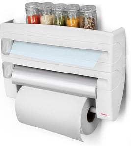 [RESIGILAT] Suport Metaltex 4in1 pentru role de bucatarie alb 39x10x25 cm