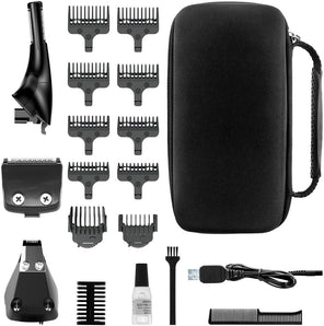 WAHL Manscaper Toolbox, Multigroomer, Aparat de tuns barbă, Aparat de tuns păr, Alimentare cu Litiu, Încărcare USB, Protecție, Reîncărcabil, Negru