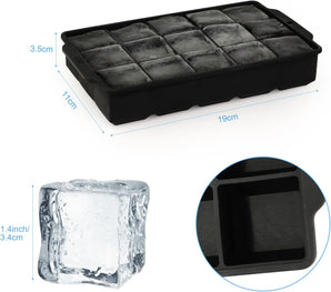 [RESIGILAT] Set 2 tăvi silicon pentru cuburi de gheață, 30 compartimente, 3,5 cm, fără BPA