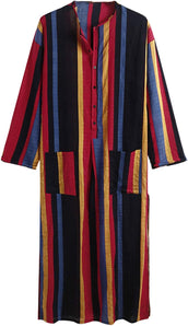 [RESIGILAT] Caftan barbatesc FUIW cu dungi si butoane arabe
