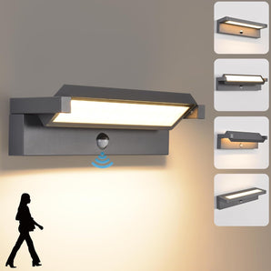[RESIGILAT] Lumina LED perete exterior cu detector 36W 3000K gri