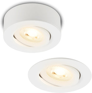 [RESIGILAT] Spot LED 2 în 1 alb pivotant 5W, 230V, pentru găuri de 68mm