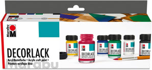 [RESIGILAT] Set lac acrilic Decorlack Acryl, 6 culori + pensulă, 15 ml