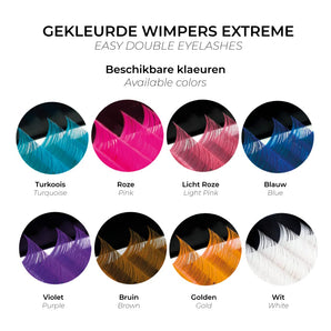 [RESIGILAT] Gene false volume extrem cristale mix 6-14mm C albastru