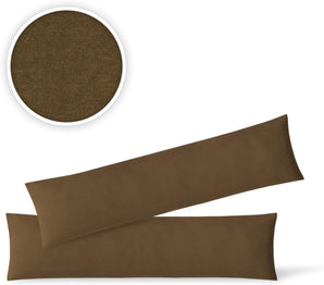 [RESIGILAT] Exclusive Home Textiles, Set 2 Fete Perna Jersey, 40 x 145 cm, Maro