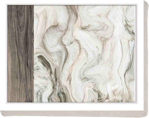 [RESIGILAT] Creative Tops Tava Poala cu Perna, Marmura Alba si Lemn, 44 x 34 cm