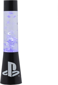 [RESIGILAT] Lampă PlayStation Glitter cu pictograme plutitoare, neagră, 33 cm