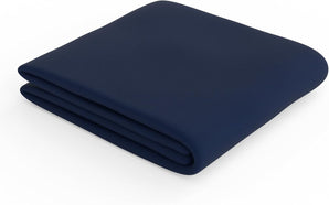 Amazon Basics Spannbettlaken, 140 x 200 x 30 cm, Mikrofaser, Spannbetttuch - Matratzenhöhe bis 30 cm, Marineblau