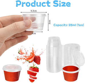 [RESIGILAT] 100 recipiente depozitare 28g, etanse, pentru sosuri, plastic