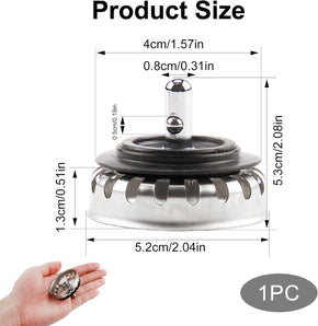 [RESIGILAT] Dop chiuveta inox 52 mm, colectare alimente, mini