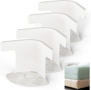 [RESIGILAT] Set 4 Cleme Cearsaf, Benzi Fixare, Alb