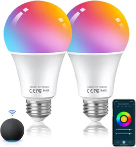 [RESIGILAT] Set 2 Becuri LED multicolore HUTAKUZE E27