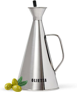 [RESIGILAT] Olietta Sticla ulei inox 750 ml dozator picurare ulei masline