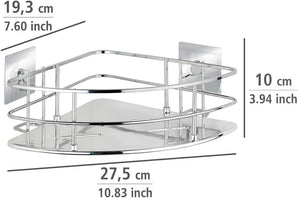 [RESIGILAT] Raft de colt din otel inoxidabil Quadro, crom