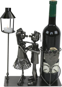 [RESIGILAT] Suport sticle, felinar lumina pastila, metal argintiu