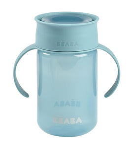 [RESIGILAT] Cană de Învățare Beaba 360° Anti-Picurare, 340 ml, Albastră, cu Mânere Detașabile, 12+ luni