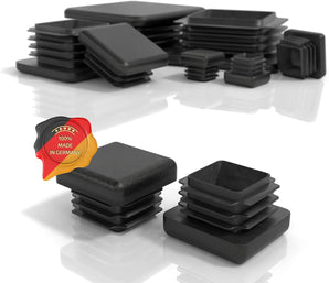 [RESIGILAT] Dopuri lamelare PD 22x22 mm patrate negre 4 buc