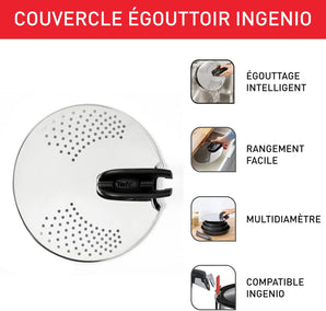 [RESIGILAT] Tefal Ingenio Capac de Scurgere, Otel Inoxidabil, 14-20 cm