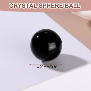 [RESIGILAT] Sourcing map Sfera cristal 20 mm, ornament decorativ, negru