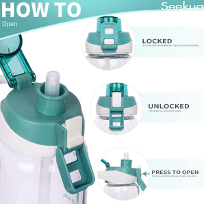 [RESIGILAT] Sticla Apa Sport 1L, Cu Pai, Etansa, Fara BPA, Husa Protectie