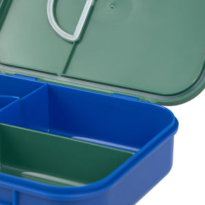 [RESIGILAT] Cutie de prânz Bento pentru copii, verde, cu compartimente etanșe, fără BPA, lavabilă în mașina de spălat vase