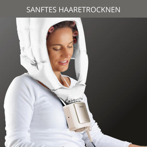 Uscător de păr Krups, 2 trepte de temperatură, funcție aer rece, pentru păr voluminos, cablu lung, geantă de depozitare, 600 W, alb, CF6000N1.