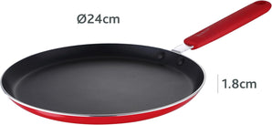 [RESIGILAT] Tigaie antiaderenta RENBERG JAZZY 24 cm rosie