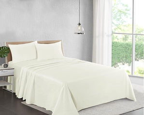 [RESIGILAT] Cearsaf bumbac 100% crem pat simplu calitate hoteliera