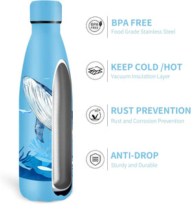 [RESIGILAT] Grsta Sticla Apa, 0.5L, Otel Inoxidabil, Fara BPA, Albastra