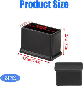 [RESIGILAT] Capace picioare scaun MOZEAT, 15 x 30 mm, negru, PVC