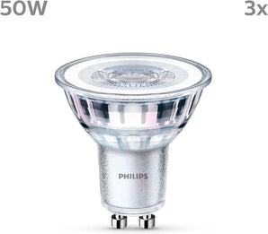 [RESIGILAT] Set 3 becuri LED Philips GU10, 50W echiv., 390 lm, alb neutru