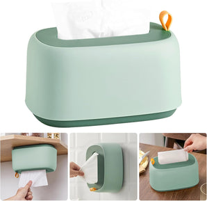 [RESIGILAT] Cutie tesuturi cosmetice verde deschis montabila pe perete