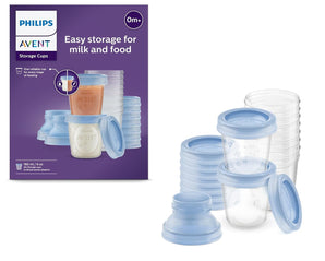 [RESIGILAT] Recipiente Stocare Lapte Matern Philips Avent, 10x180 ml, cu Capace și 2 Adaptoare