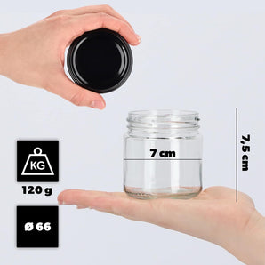 [RESIGILAT] Borcane Mason, 200 ml, etanse, pachet de 10, negru