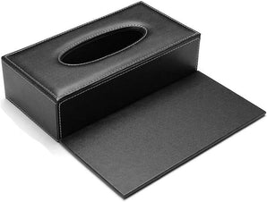 [RESIGILAT] Cutie servetele din piele neagra pentru birou si casa