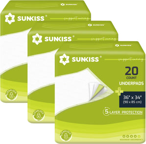 [RESIGILAT] SUNKISS TrustPlus, tampoane de pat, 91 x 86 cm, 60 bucati