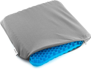 [RESIGILAT] Perna Hexafresh silicone poliester, gri/albastru, 39x37x3 cm