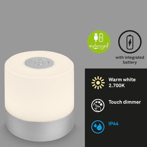 [RESIGILAT] Mini Lampa LED masa fara fir, reglabila, argintie