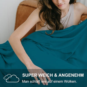 [RESIGILAT] Fata de perna 40 x 60 cm, Set 2 buc, Microfibra, Petrol