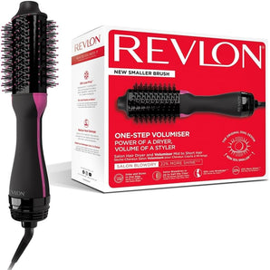 Uscător de păr și Volumizator Revlon Salon One-Step, pentru păr mediu și scurt (Styling 2-în-1, Tehnologie IONIC și CERAMIC, mai multe trepte de încălzire) RVDR5282UKE, Negru