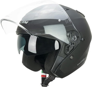 [RESIGILAT] Casca jet CGM 136A neagra ventilata cu viziera dubla