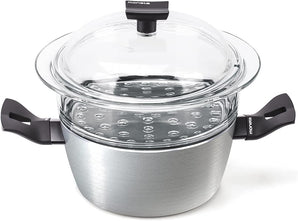[RESIGILAT] Moneta steamer 20 cm oala si steamer aluminiu Italia