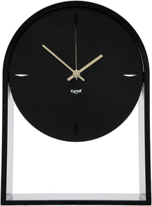 [RESIGILAT] Ceas masa Kartell Air du Temps, plastic negru, 21.5 x 8 x 30 cm
