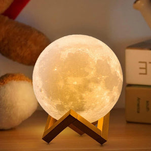 [RESIGILAT] Lampa Luna ACED 16 culori cu suport din lemn reincarcabila